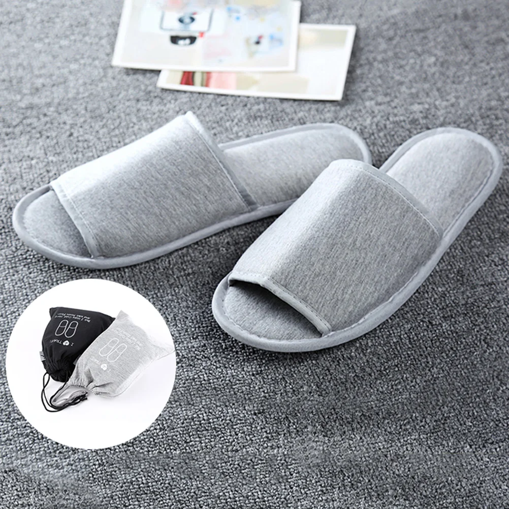 Slippers Travel Slipper Hotel Footwear Foldable Open Knitted Sandals Folding Portable Cotton Spa Airplane Toe Lightweight travel slippers