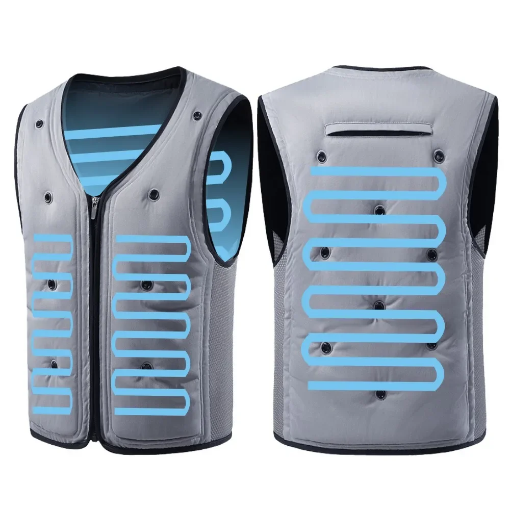 Gilet rafraîchissant circulation eau été - Veste climatisation outdoor protection solaire hommes