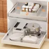 Expandable Pull Out Cabinet Organizer with Depth(16"-22") and Width(12 "-20"), Adhesive Slide out Drawers for Pots, Spice 1