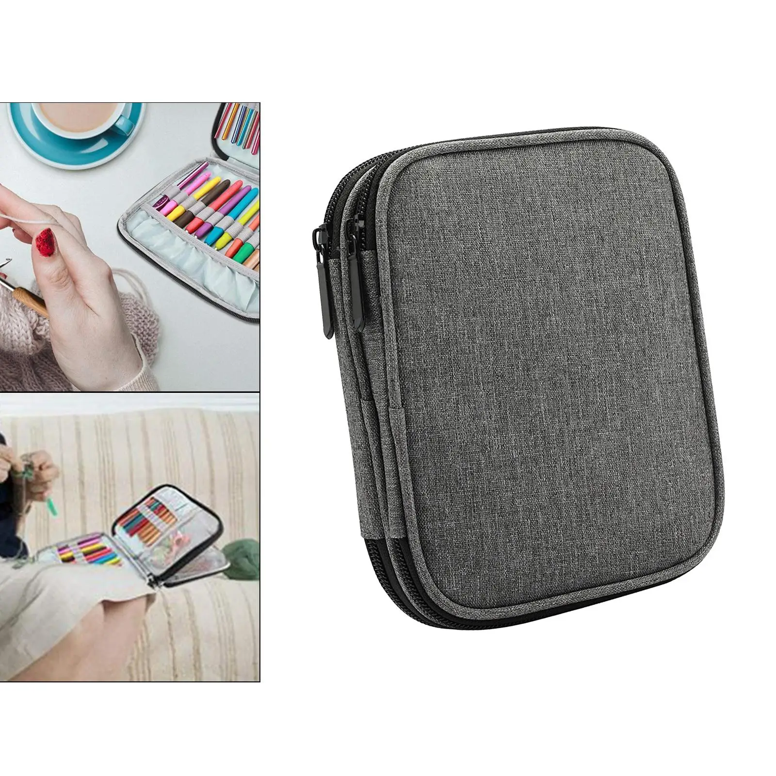 Portable Organizer Case Bag for Circular Knitting Needles Crochet Hooks Oxford fabric Durable Storage Bags for Sewing Tool knitting tool organizer