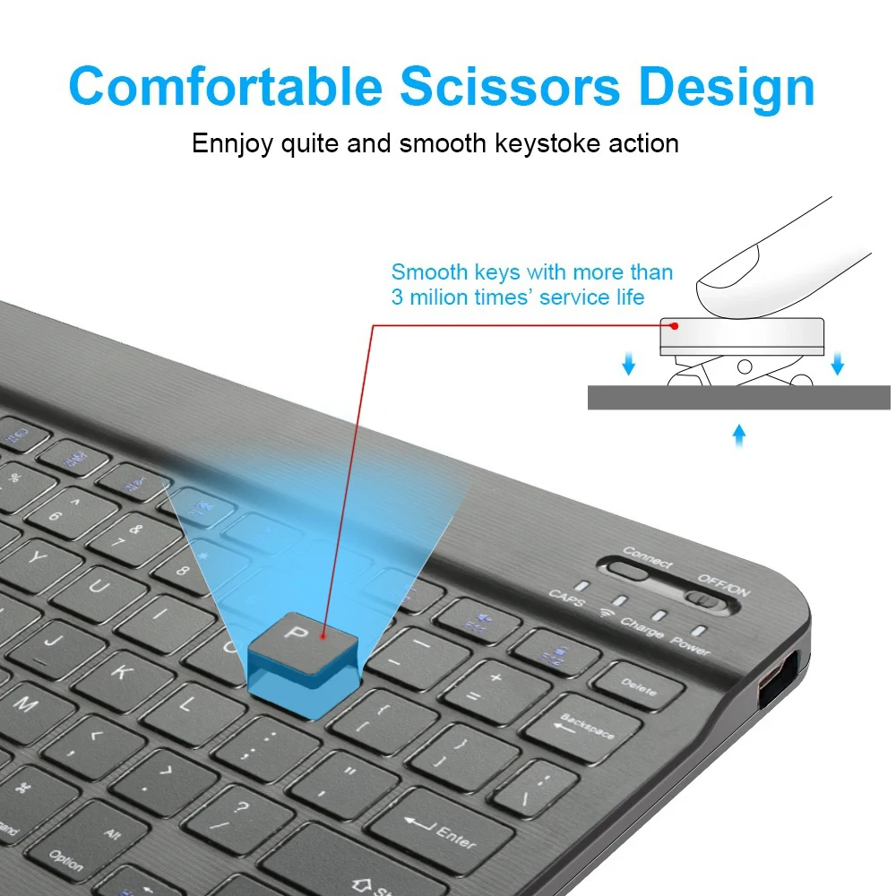 Mini Wireless Keyboard Bluetooth-compatible Keyboard For ipad Phone Tablet Portable Wireless For Samsung Xiaomi Android