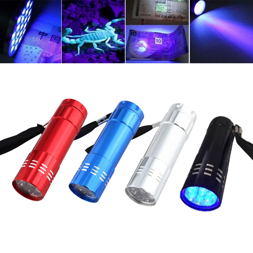 Портативный ультрафиолетовый фонарик с 9 светодиодами, Нм датчик ультрафиолетовый siemens qra2 9