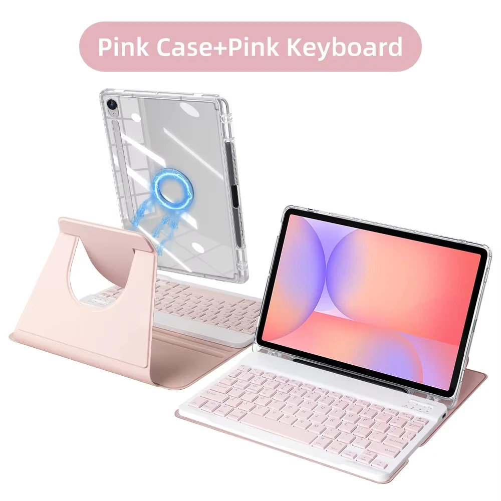 Enhanced Wireless Keyboard Case for Tablets - Smart and Sleek Design