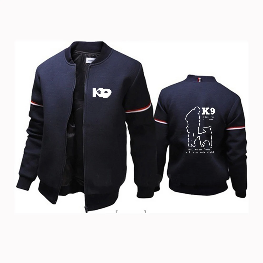 TRAINER K9 Team K9 Unit Malinois 2023 Print Spring Autumn Casual Solid color Fashion Slim Men New Arrival Zipper Flight Jacket