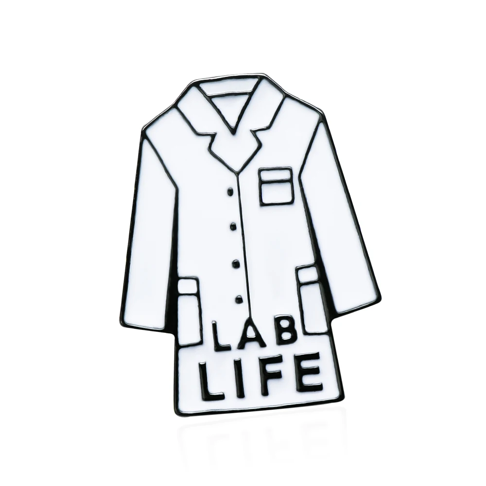 

Lab Coat Enamel Brooch Researcher Scientist Laboratory Jewelry Pin Lapel Hat Backpack Decoration Souvenir Gift