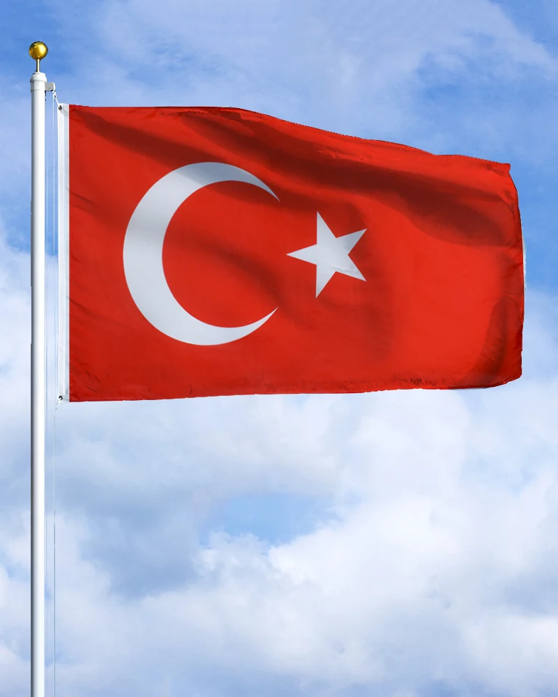 

60×90 90x150 120×180CM Tur Tr Turkey Emblem Flag Polyester Printed Banner Tapestry For Decor