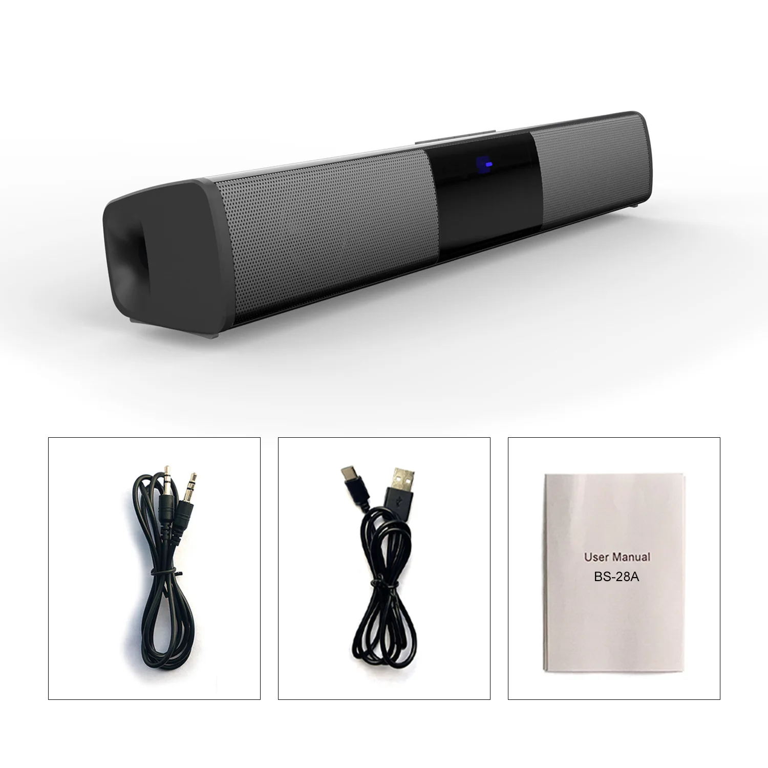 

Портативный беспроводной Bluetooth-Динамик BS28A 6 в 1, 10 Вт, 360 градусов
