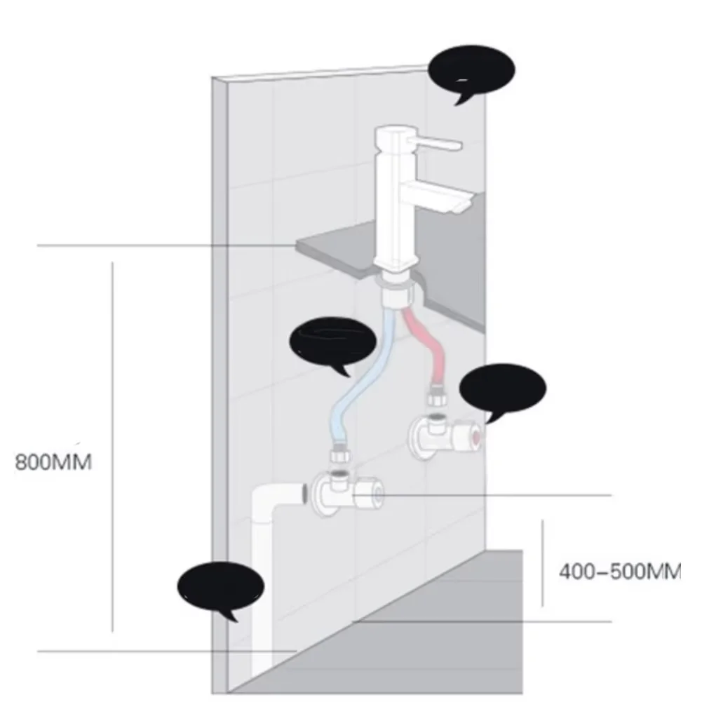 Basin Faucet Bathroom Stainless Steel Single Hole Installation