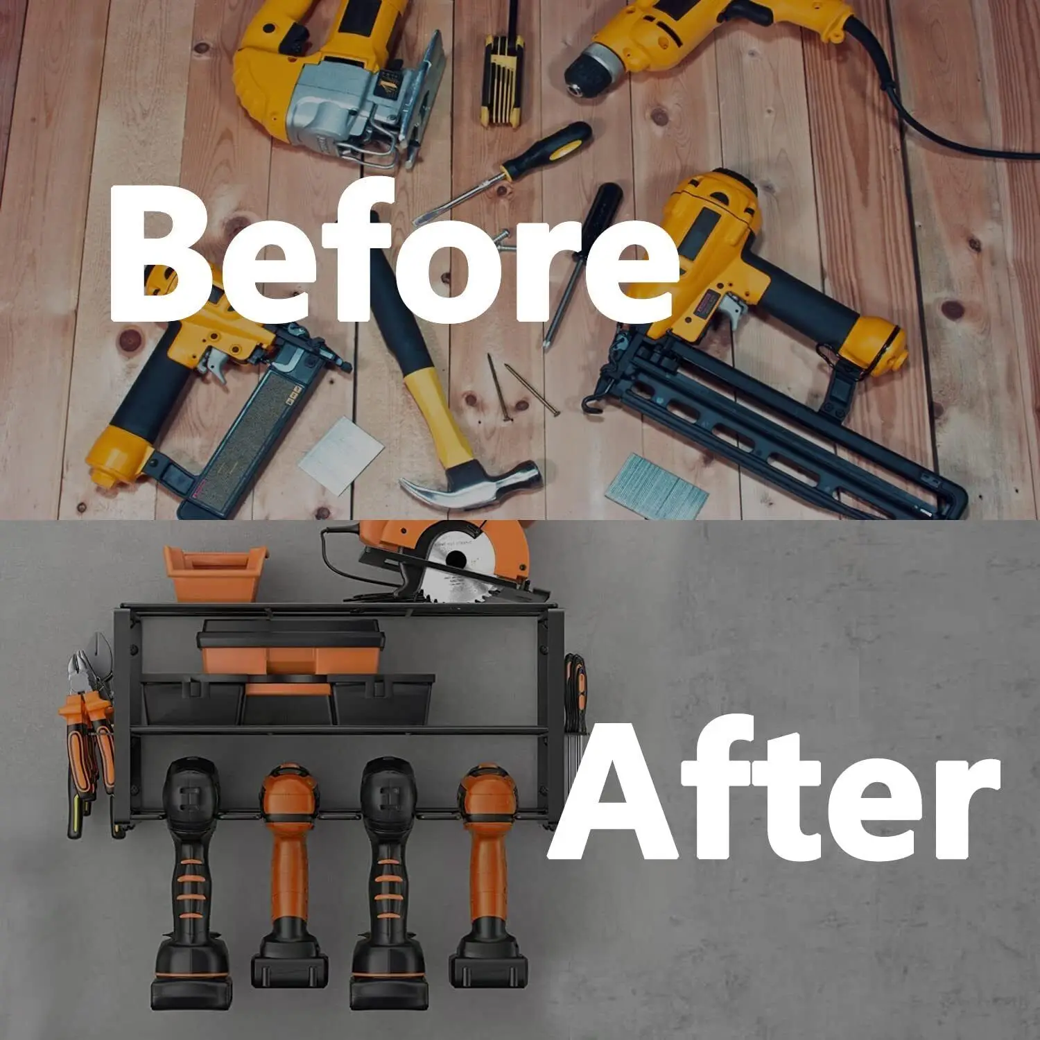 Perchas De Herramientas Para Pared De Garaje, Soporte De Almacenamiento