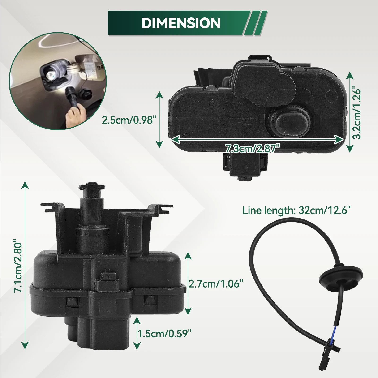 Fuel Flap Fuel Tank Cap Door Lock Actuator Motor Control