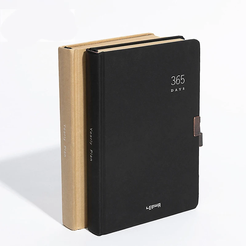 Caderno de Papel Grosso com Bloqueio 365 Dias Diário Livro Notepad Diários Agenda Planner 384 Páginas a5 - Imagem 3