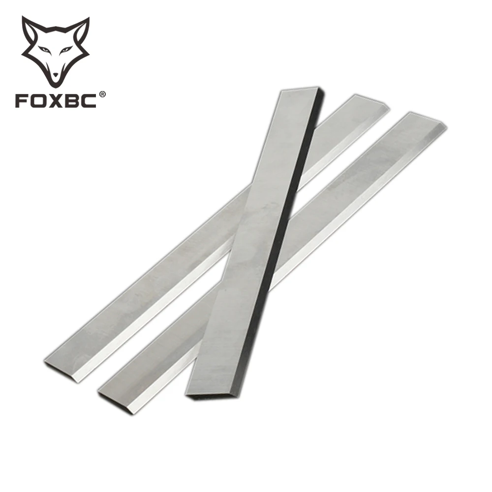 FOXBC 210x20x3mm HSS Planer Blade for Woodworking Cut -Set of 3 foxbc 13 332mm hss knife planer blade for metabo dh 330 interskol woodworking tool set of 2