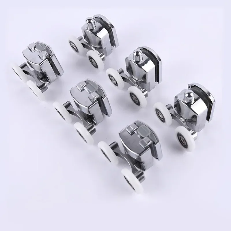 Description Picture 6 of item23/25/27mm Zinc Alloy Double-Wheel Sliding Shower Door Roller Bearing Wheel Runners Replacement for 12-14mm glass