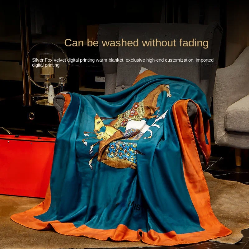

Sofa Blanket Ins Style High-End Blanket Blanket Shawl Blanket Blanket Comforter Double-Sided Velvet