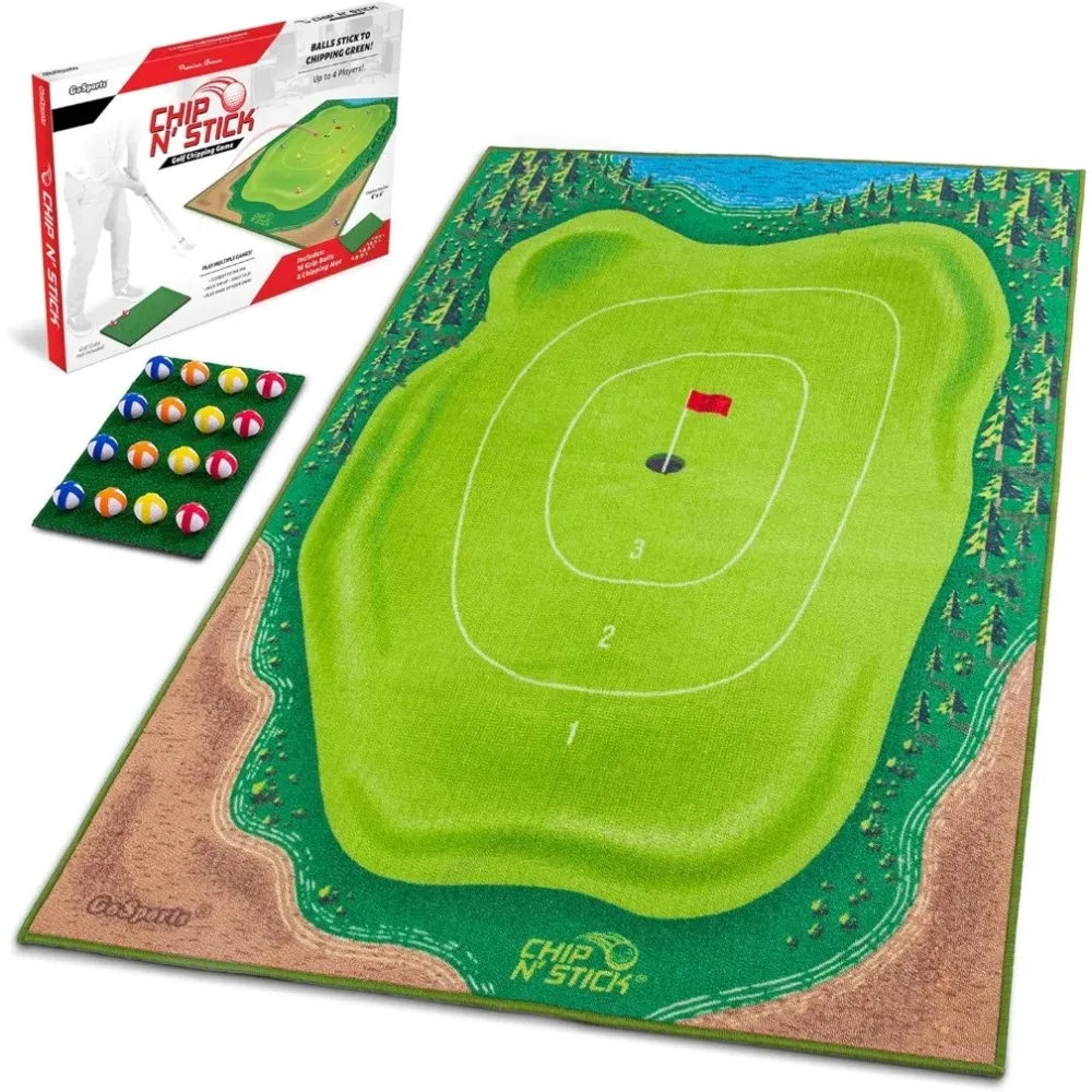 

Chip N' Stick Golf Games with Chip N' Stick Golf Balls - Giant Size Targets with Chipping Mat - Choose Classic, Darts or Islands