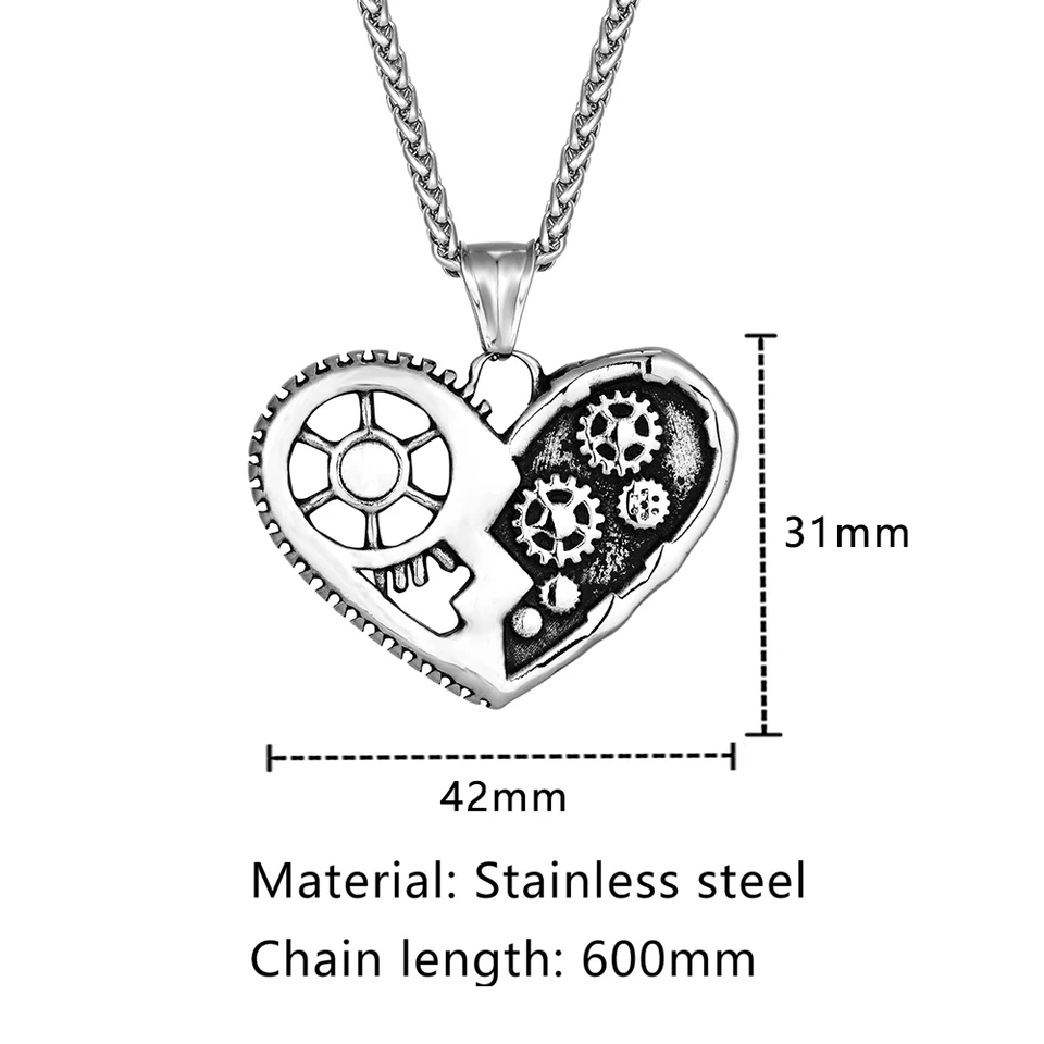 Collier Steampunk Style Y Avec Pendentifs Engrenages - Chaîne En Acier Inoxydable 19 Pouces