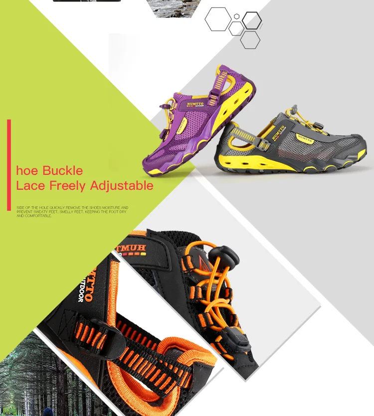 HUMTTO Sommer Waten Wanderschuhe für Männer Outdoor Mann Turnschuhe Atmungsaktiv Schnell Trocknend Sport Trekking Strand Barfuß Herren Schuhe – Detail 8