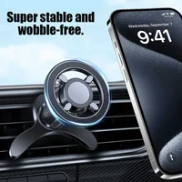 360° Rotation Magnetic Car Phone Holder Stand Magsafe Car Mount Support GPS Mobile Bracket in Car iPhone 15 14 13 12 Samsung - Image 4