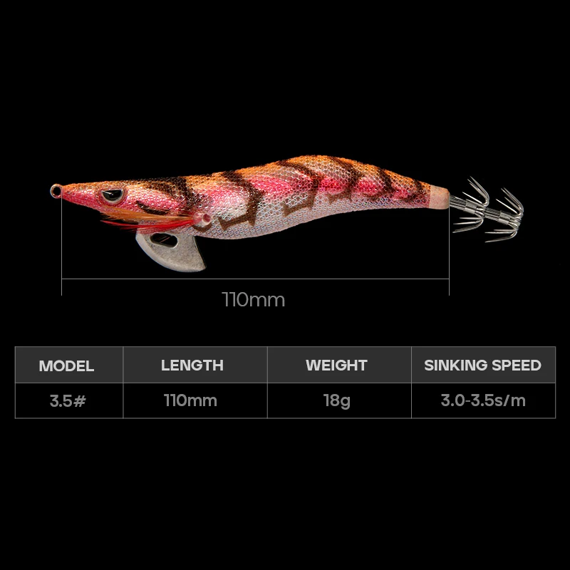 Letoyo Squid Bait 3.5 Luminous Jig Fishing Lure Artificial Webfoot Octopus