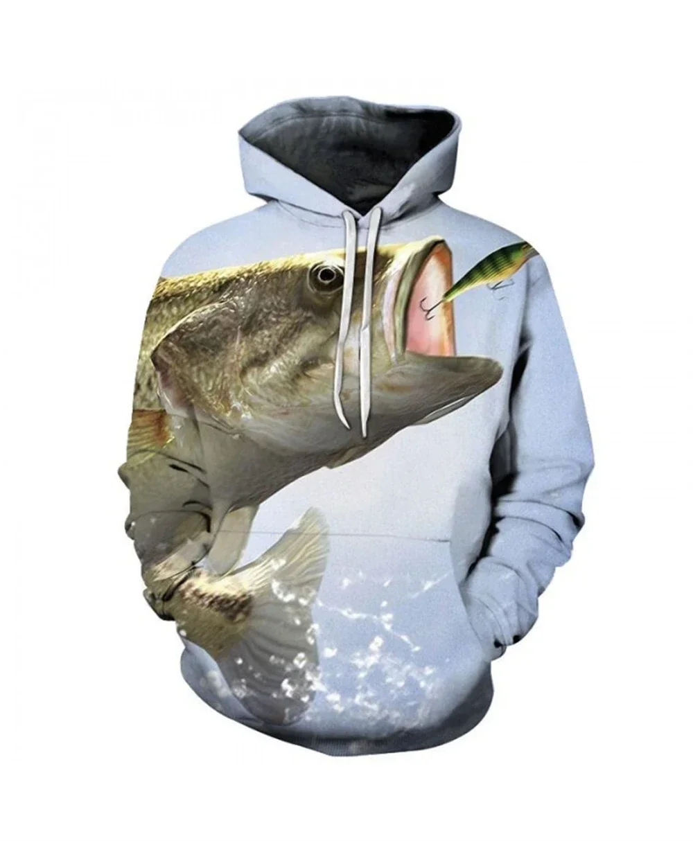 thumbnail image 1 of Sudadera con capucha para hombre, diseño de peces, estampado 3D, para amantes de la pesca, informal, de manga larga, ropa deportiva de gran tamaño, 6XL, 1 of 5