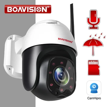 1080P 무선 미니 PTZ IP 와이파이 카메라, 스피드 돔 2MP CCTV 보안 IP 카메라 야외 IR 30M 양방향 오디오 P2P 앱 CamHi
