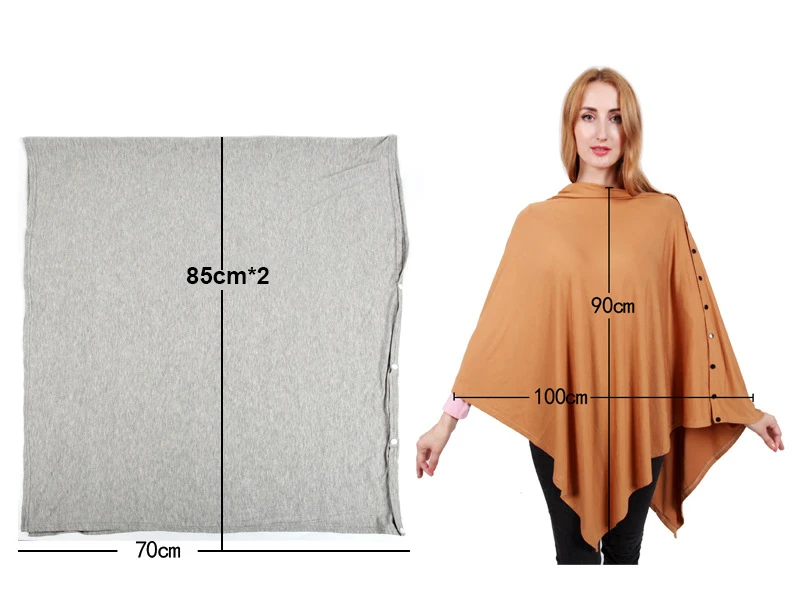 New Mother Nursing Covers Soft Long Nursing Scarf Solid Modal Snap Button Baby Stroller Cover Multifunctional For Mom