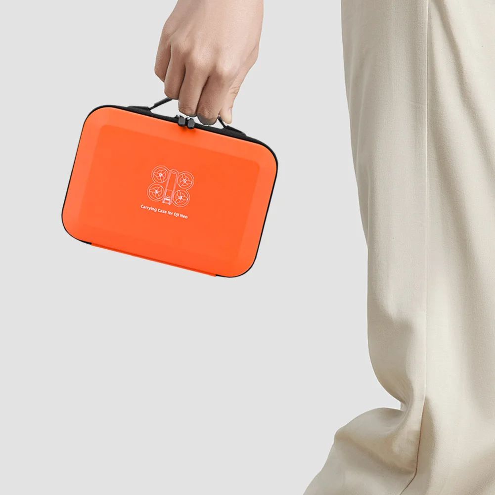 Storage Bag Protective Carrying Case PU Leather Drop-resistant Hard Shell Handbag for DJI NEO Drones Controller Accessories