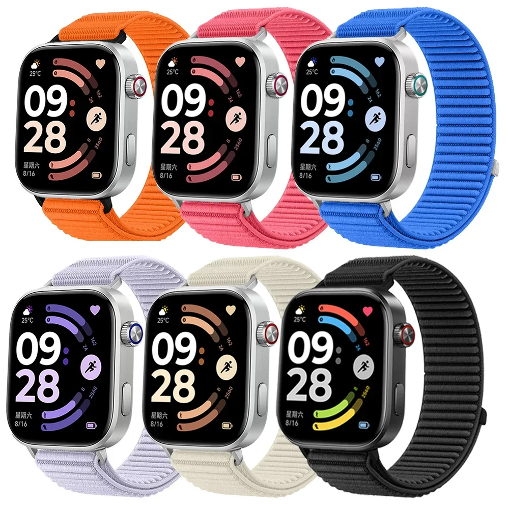 Nylon Braided Breathable Smartwatch Wristband with Metal Interface