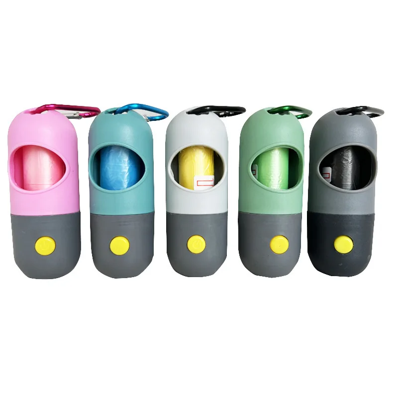 Led Light Dog Poop Bags Dispenser Sacchetto Per Rifiuti Degradabile Sacchetti Per Rifiuti Per Animali Domestici Portatili All'Aperto Accessori Per La 