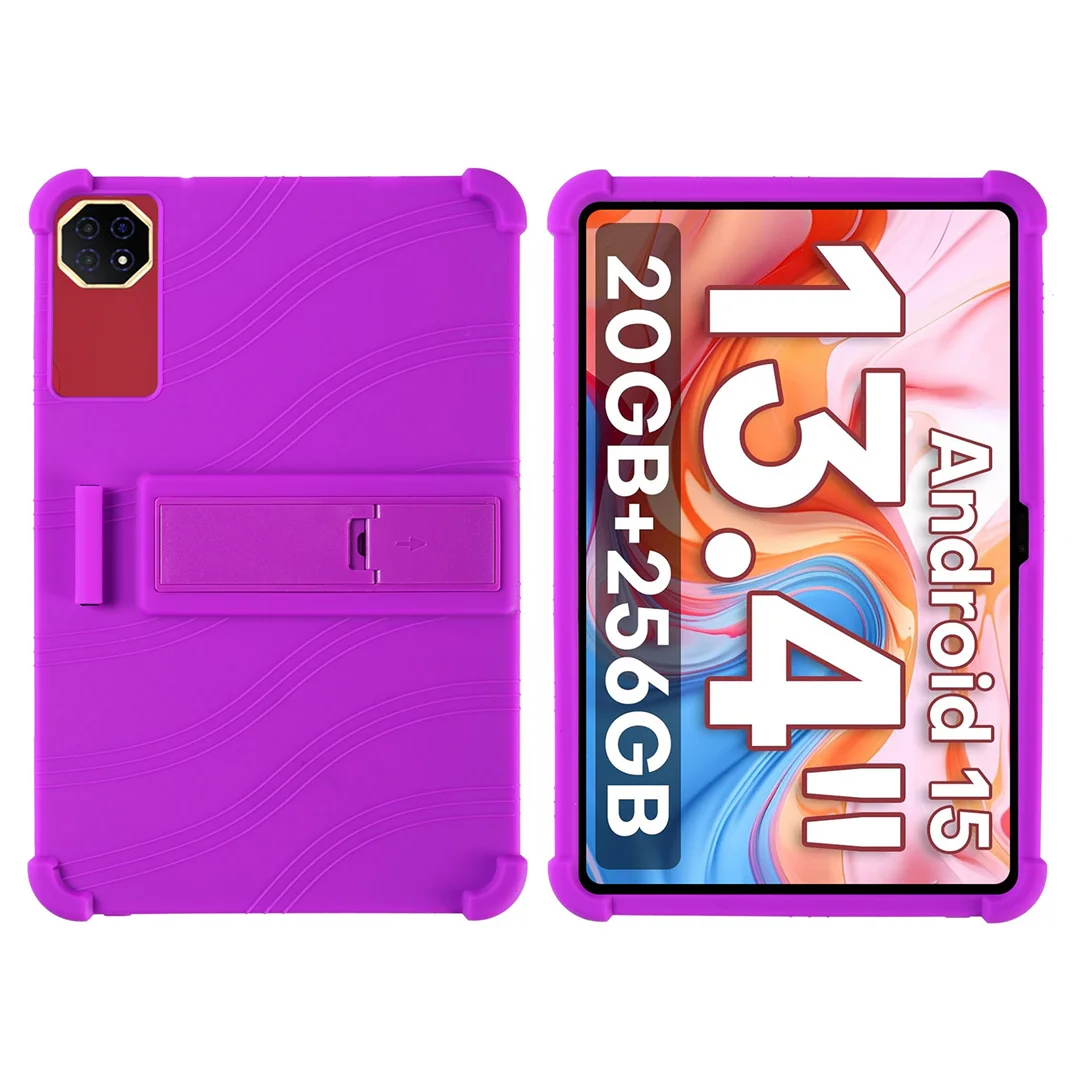 Shockproof Silicone Tablet Protective Case with Stand - Multi-Color Cover