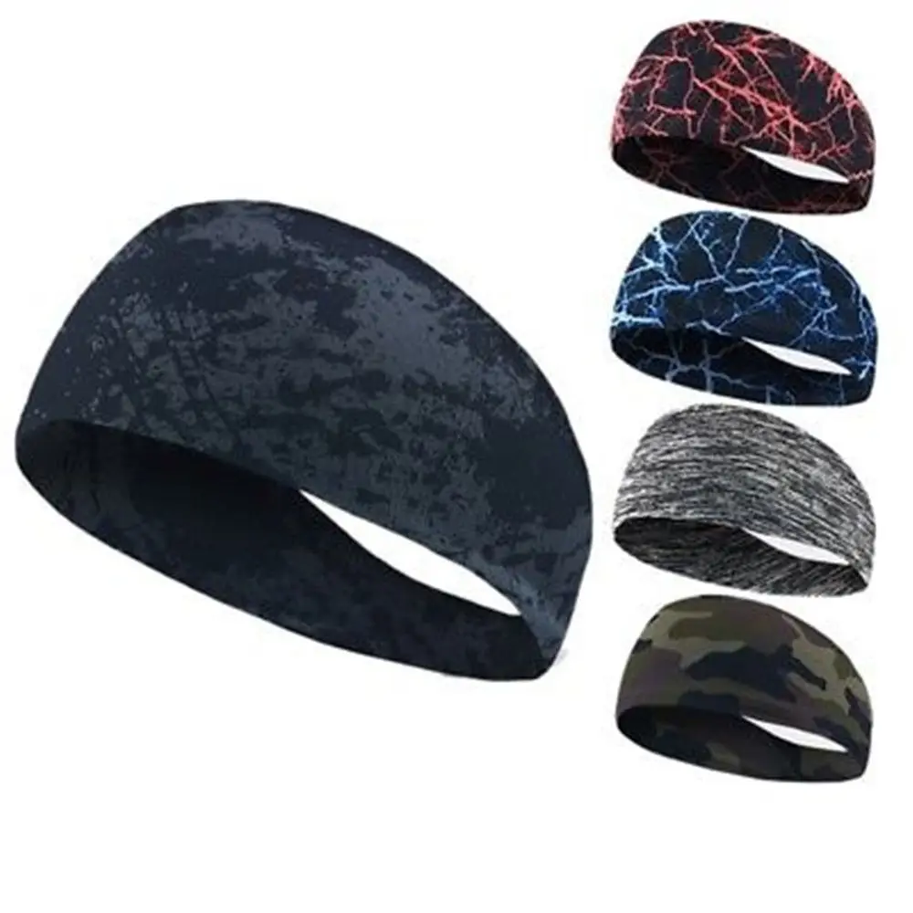 Absorbent Unisex Sport Sweat Headband Cycling Yoga Gym Running Cycling Sweatband Stretch Hair Bands