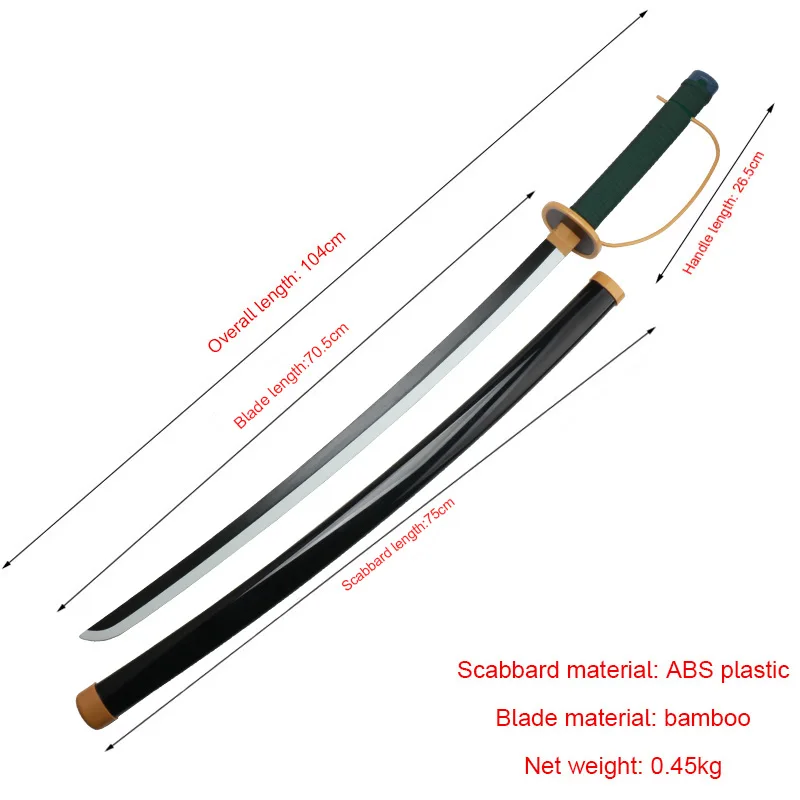 104cm / 41in Roronoa Zoro Katana Shanks Sowrd Anime Cosplay  Kozuki Toki  Shirauo Weapons Toy Stage Props 6