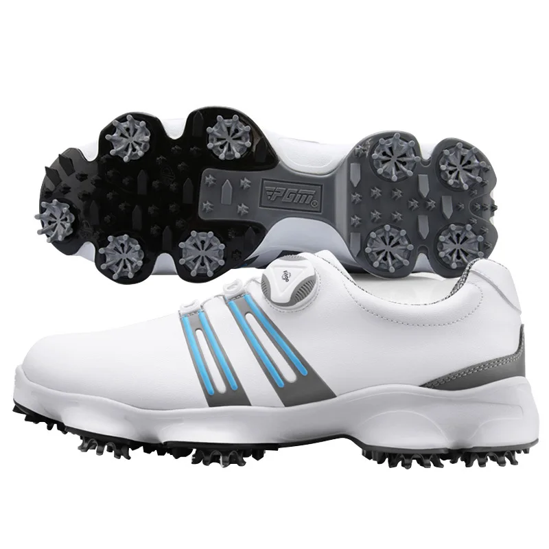 PGM Golf Shoes Men's Golf Shoe Wide Sole Rotating Lace Waterproof and Breathable golf shoes