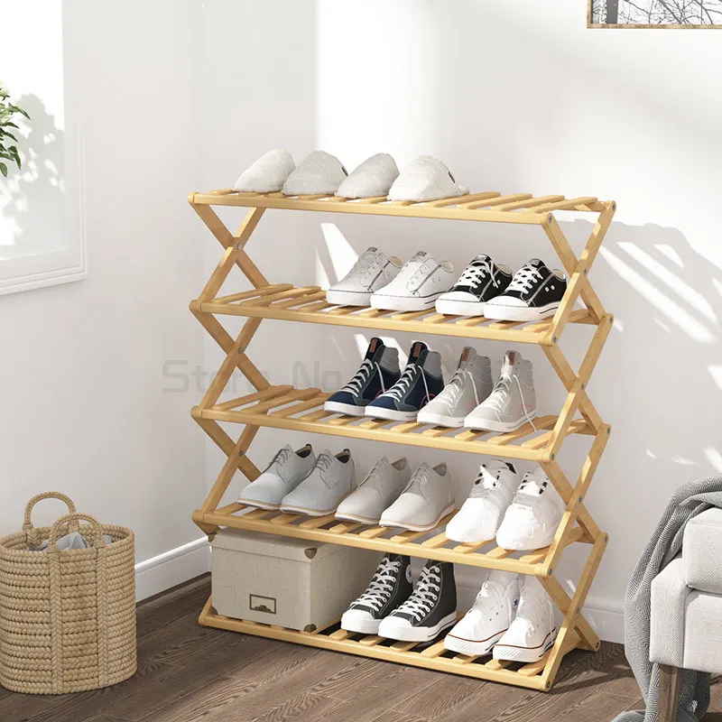 3-Tier White Folding Shoe Rack