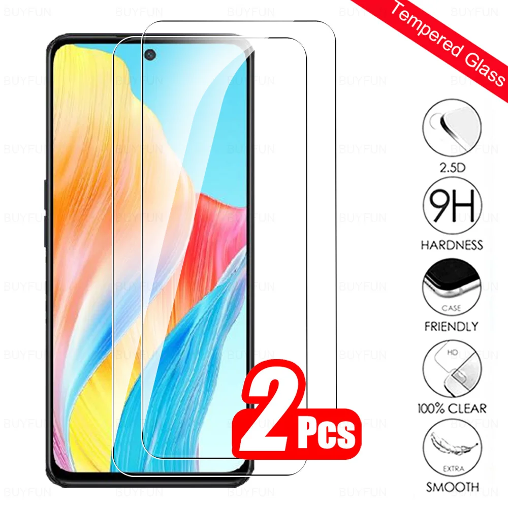 

2 шт., защитная пленка для экрана Oppo A98 5G, закаленное стекло для Oppo Appo A18 A38 A58 A78 4G A98 5G 2023, защитная стеклянная пленка