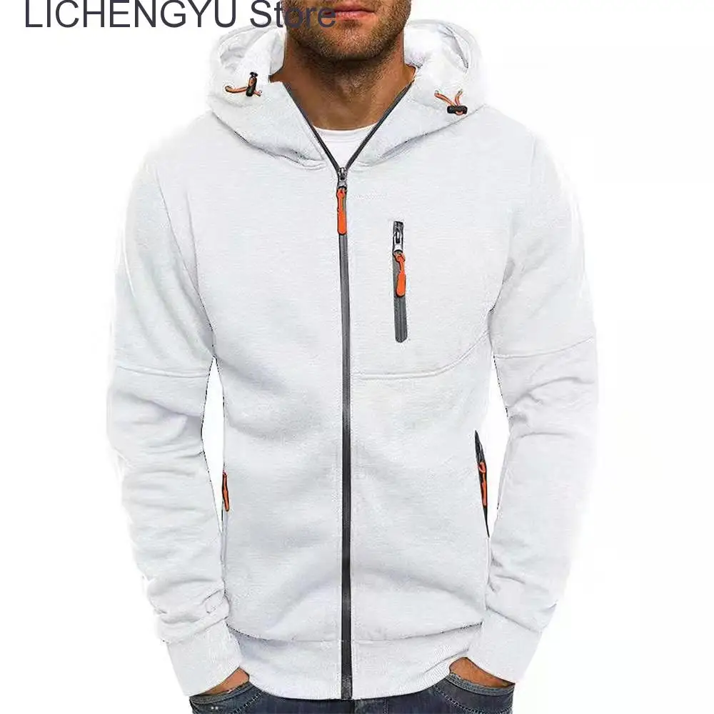 New Men's Hoodies Casual Sports Design Spring Autumn Winter Long-sleeved Cardigan Hooded Men's Hoodie