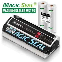 Magic Seal Vacuum Packaging Sealing machine food Kitchen vacuum Packer with 2Rolls 7.9