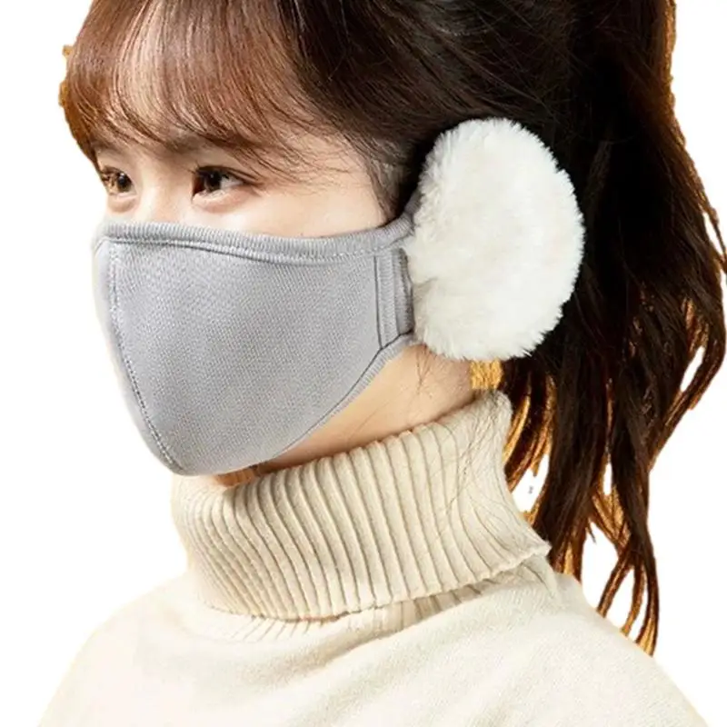 

Зимние наушники, теплые наушники для лица, мягкие складные ветрозащитные пушистые теплые зимние женские наушники с мультяшным рисунком для мужчин и женщин, детей