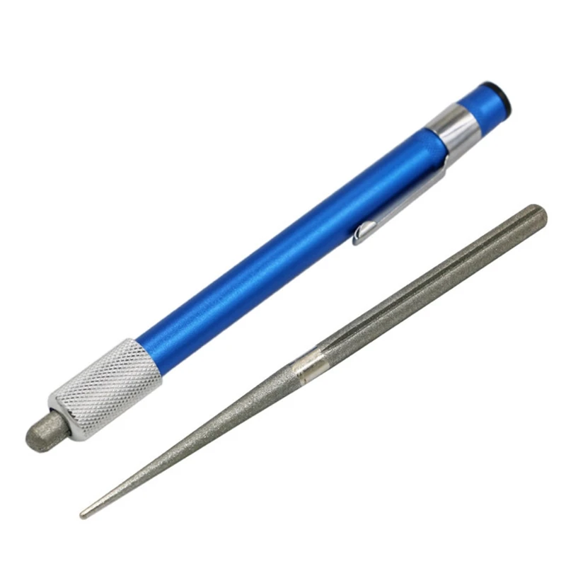 2in1 Knife Sharpener Diamond Pen Shaped Sharpener Pocket Sharpening Rod for Fishing Hooks Serrations Gut Hook Kitchen knife sharpener kitchen knife sharpener knife sharpening stone diamond sharpening stone fish hook sharpener