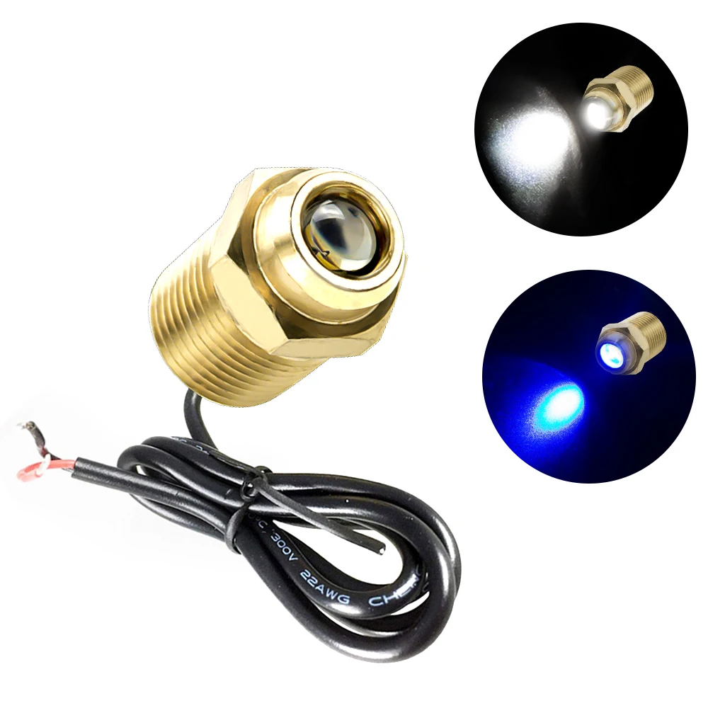 Boat Accessories Marine Drain Plug Light Daylight White/blue Led