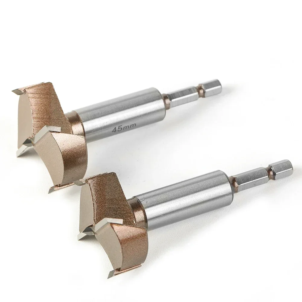 1pc Carbide Forstner Drill Bit (10-50mm) – Hex 1/4" Shank for Hinge Boring & Woodworking – Hole Saw Cutter