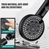 5 Modes Black Bath Shower Head Rainfall High Pressure Water Saving Adjustable Showerhead Holder Stop Button Bathroom Accessary 5