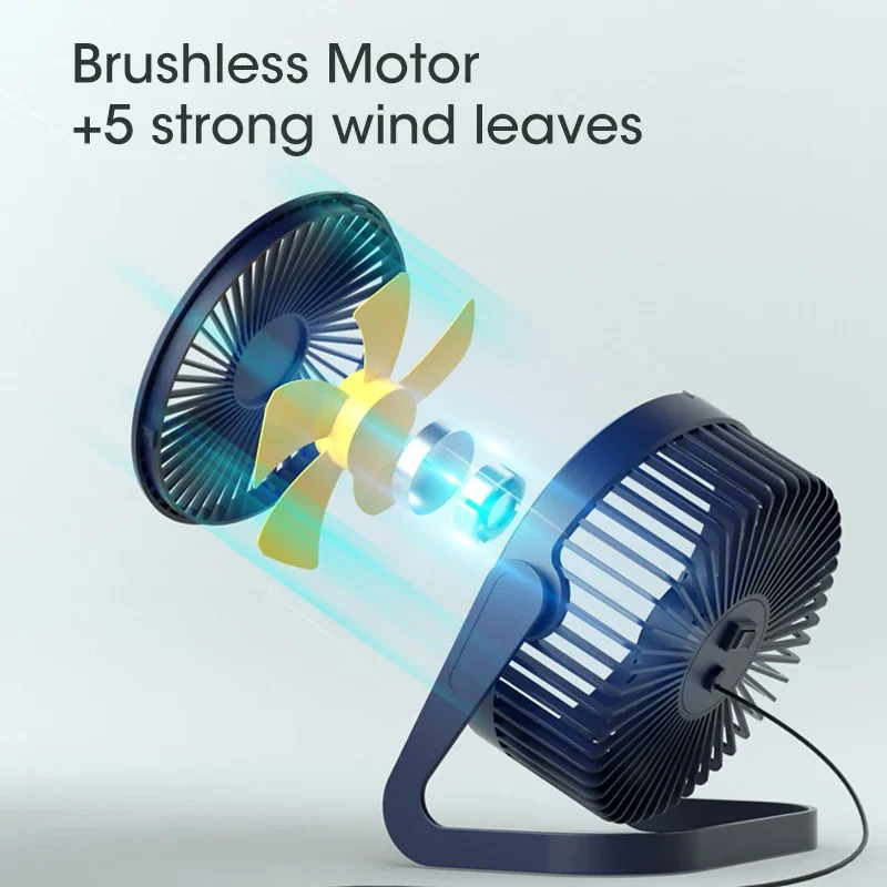 Usb Power Mini Fan 5 Inches Small Desk Cooling Portable Fan Super Mute Cooler 180 Degree Rotation Fan For Home Appliances 5