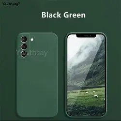 Soft Liquid Silicone Phone Case Cover - Enhanced Protection & Sleek Design - Galaxy S24 (Black Green)