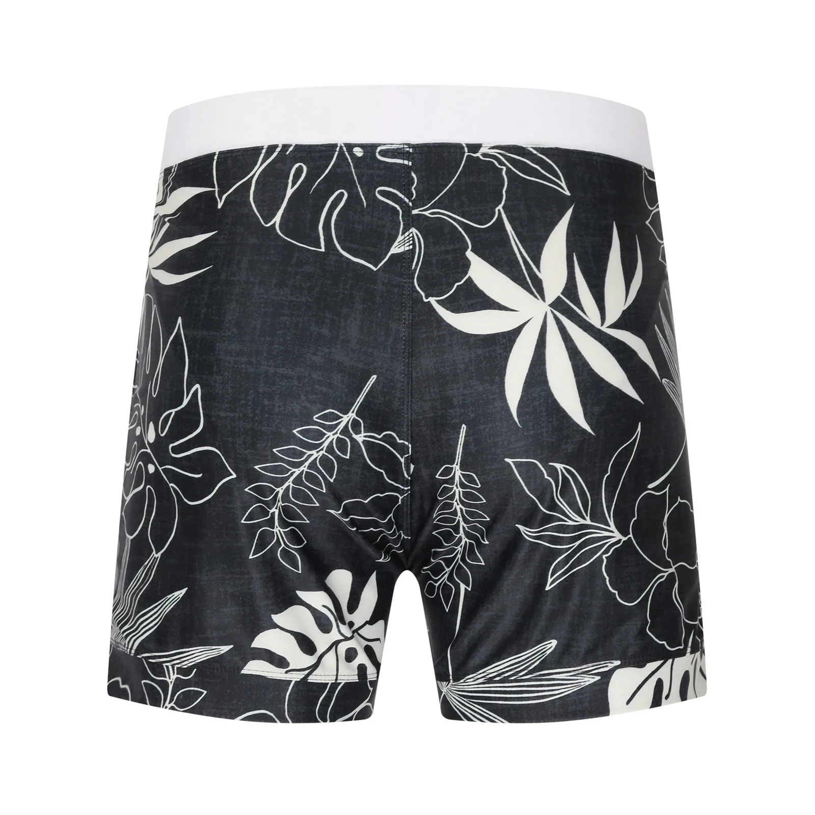 Summer Men's Beach Swimming Trunks Drawstring Elastic Waist Swimsuit Shorts Man Plus Size Quick Drying Swimwear Shorts 4