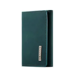 Vintage Brown PU Leather Multi - Function Wallet and Card Holder with Magnetic Closure (Green)
