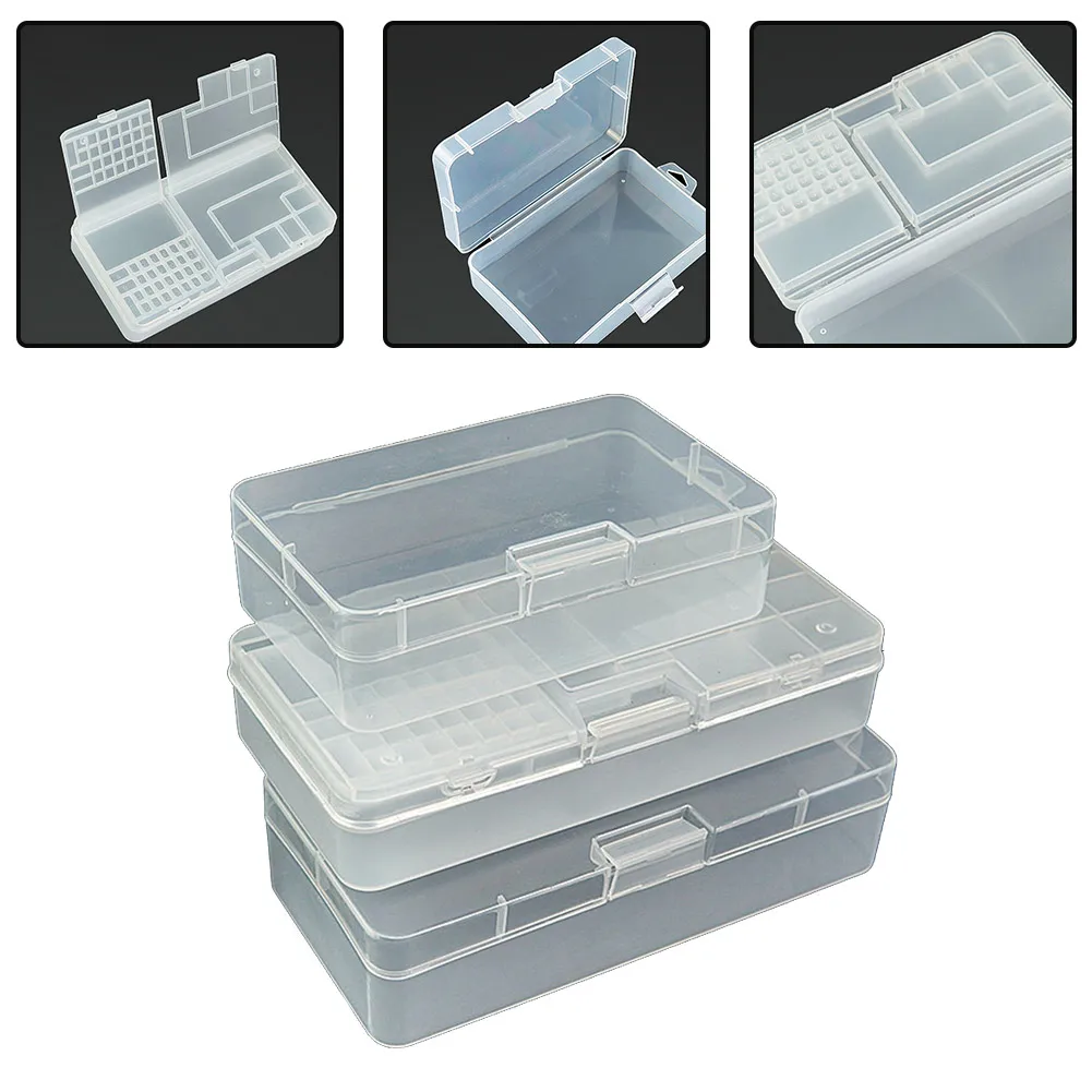 

PVC Transparent Rectangle Plastic Storage Box Screw Holder Case Organizer Compartment For Storing Screws Or Components