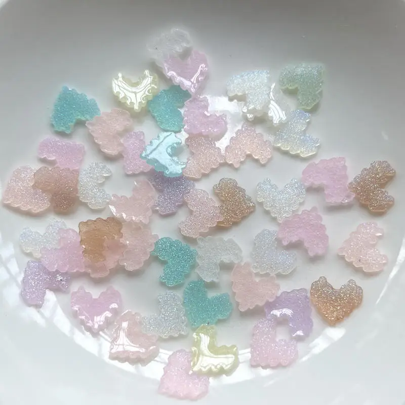 하트 모양 AB 레진 라인석 DIY 보석 장식, 플랫 백 웨딩 장식, 네일 모조 다이아몬드, 광석 얼굴, 100 개