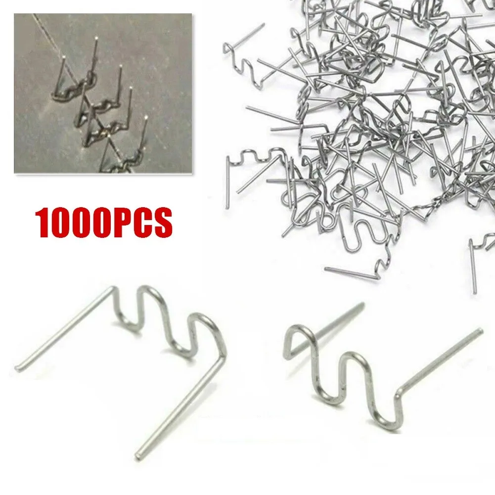 1000pcs 0.6mm 용접 손톱 S 웨이브 스테이플 자동차 범퍼 차체 플라스틱 스테이플러 수리 키트 높은 Quanlity