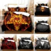 3D Printed Dark Satanic Bedding Set Duvet Cover Bedroom Comforter Covers Single Twin King ​Size Quilt Cover Home Textile 2/3PCS 1